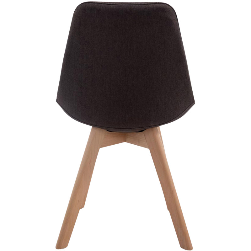 Chaise visiteur Borneo V2 en tissu Natura | gris foncé