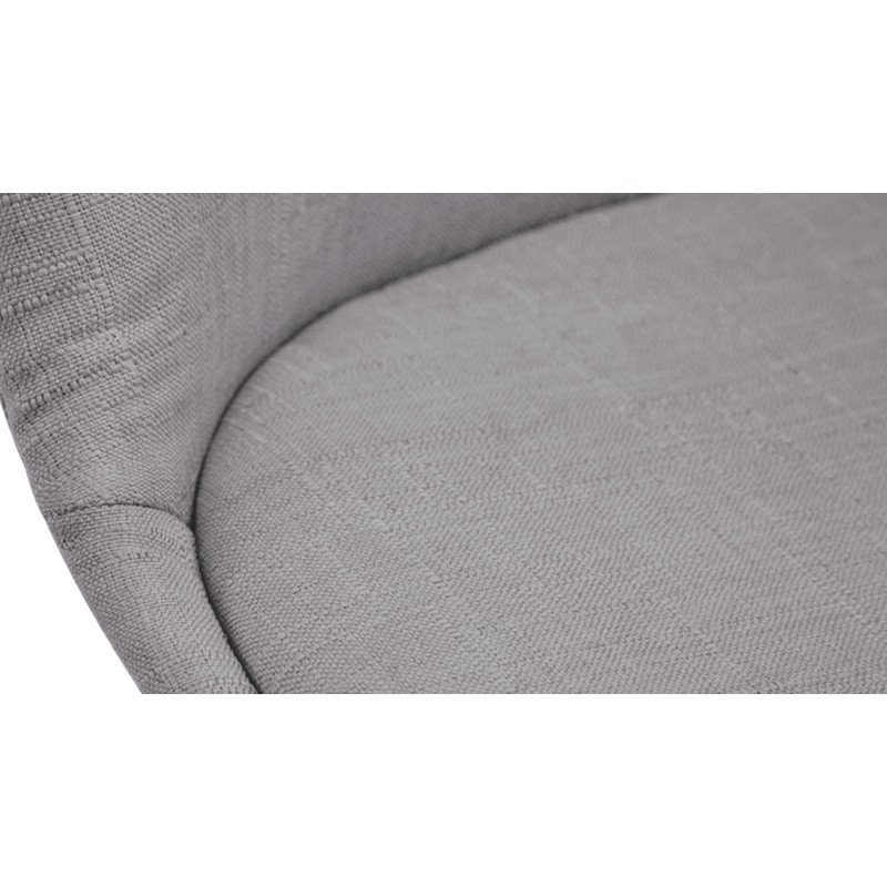 Chaise visiteur Borneo V2 en tissu Natura | gris