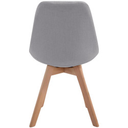 Chaise visiteur Borneo V2 en tissu Natura | gris