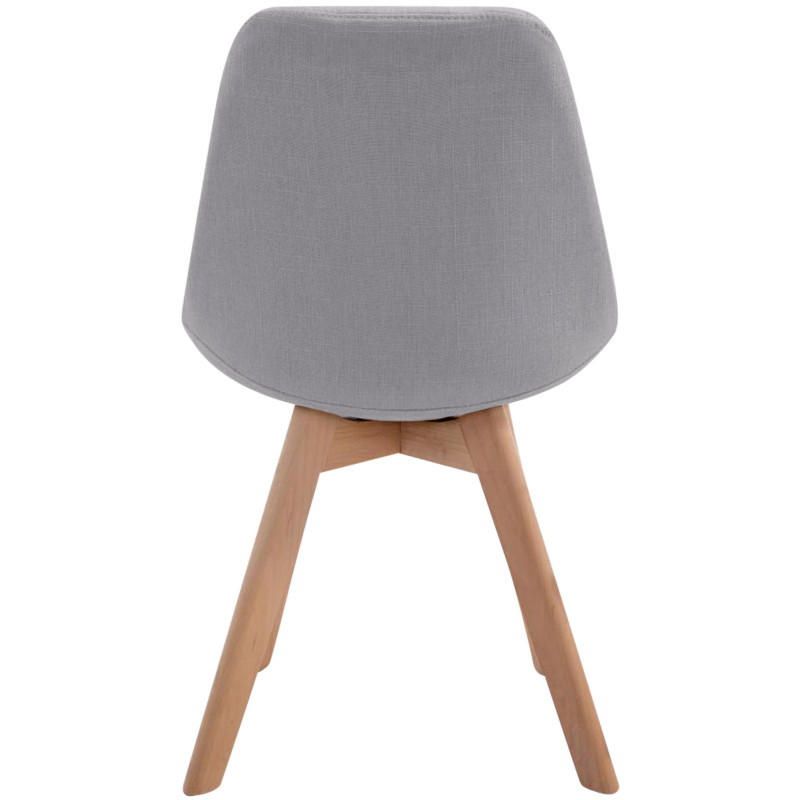 Chaise visiteur Borneo V2 en tissu Natura | gris