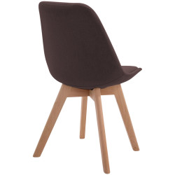 Chaise visiteur Borneo V2 en tissu Natura | brun