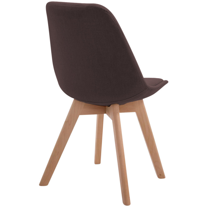 Chaise visiteur Borneo V2 en tissu Natura | brun
