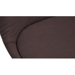 Chaise visiteur Borneo V2 en tissu Natura | brun
