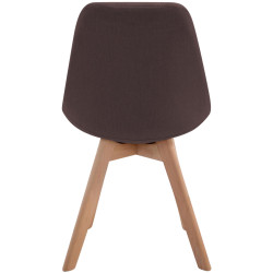 Chaise visiteur Borneo V2 en tissu Natura | brun