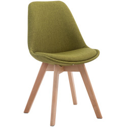 Chaise visiteur Borneo V2 en tissu Natura | vert