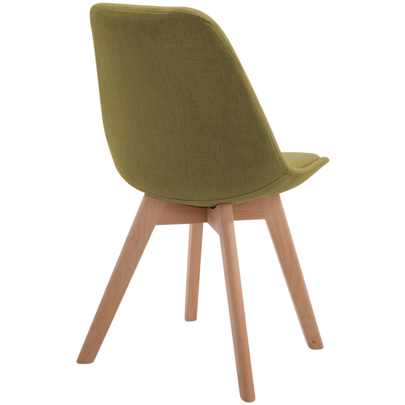 Chaise visiteur Borneo V2 en tissu Natura | vert