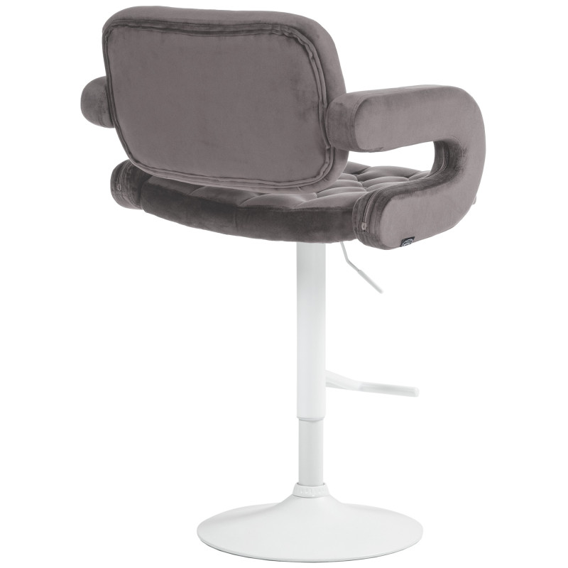 Tabouret de bar Dublin en velours blanc