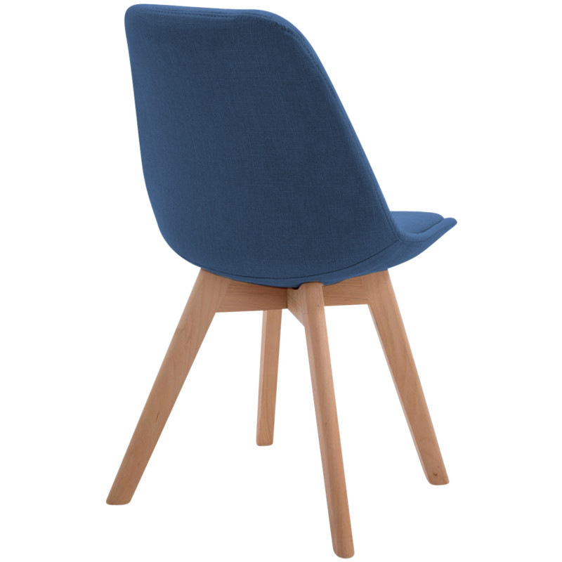 Chaise visiteur Borneo V2 en tissu Natura | bleu