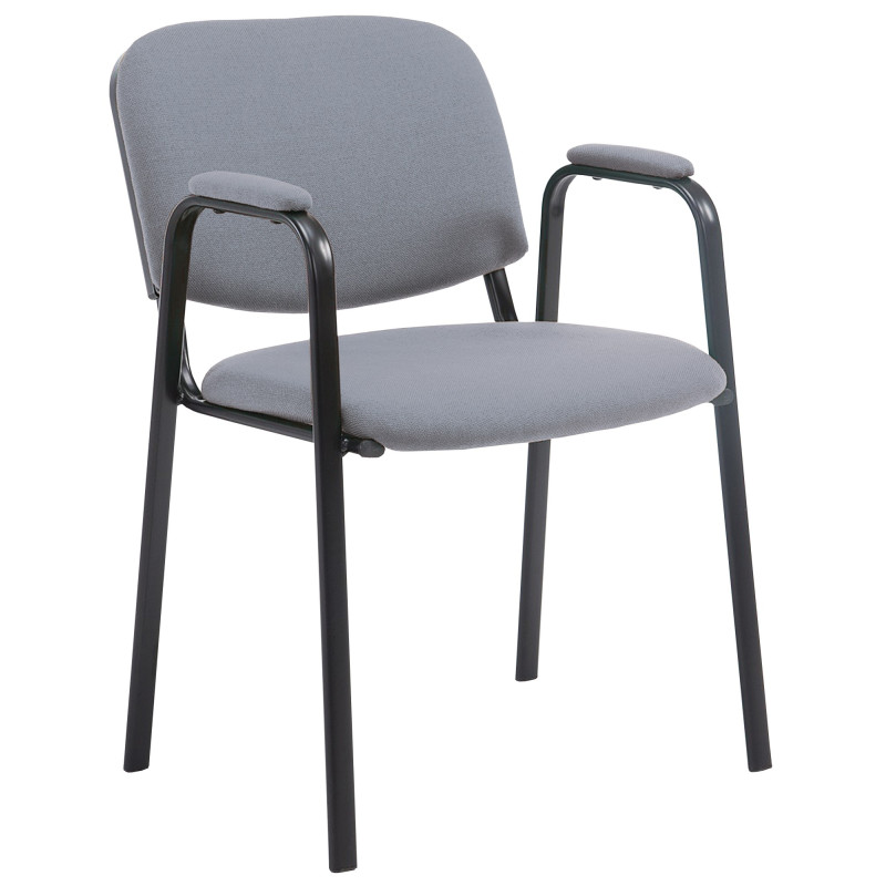 Chaise visiteur Ken PRO en tissu | gris
