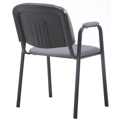 Chaise visiteur Ken PRO en tissu | gris