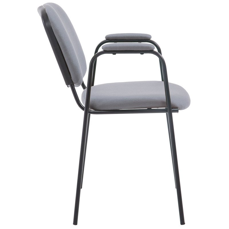 Chaise visiteur Ken PRO en tissu | gris