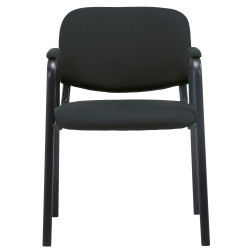 Chaise visiteur Ken PRO en tissu | noir