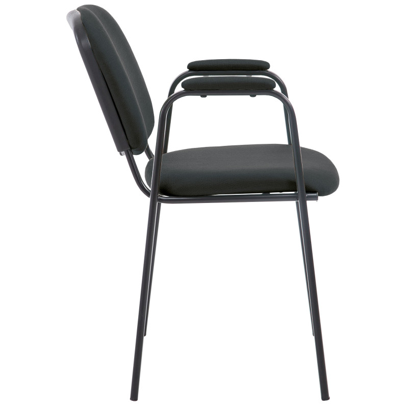 Chaise visiteur Ken PRO en tissu | noir