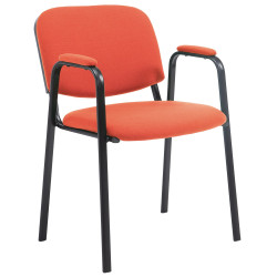 Chaise visiteur Ken PRO en tissu | rouge