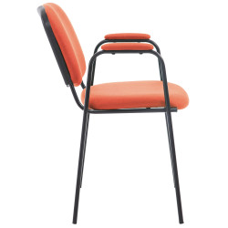 Chaise visiteur Ken PRO en tissu | rouge