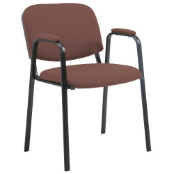Chaise visiteur Ken PRO en tissu | brun