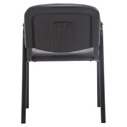 Chaise visiteur Ken PRO en cuir artificiel | noir