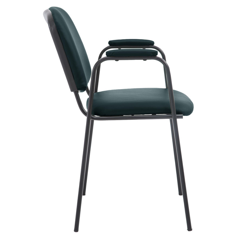 Chaise visiteur Ken PRO en cuir artificiel | noir