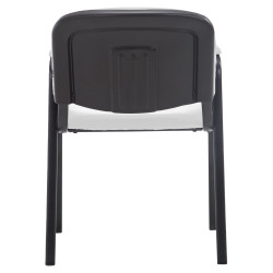 Chaise visiteur Ken PRO en cuir artificiel | blanc