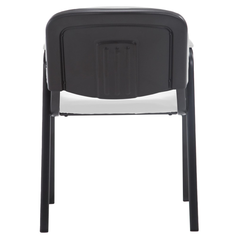 Chaise visiteur Ken PRO en cuir artificiel | blanc