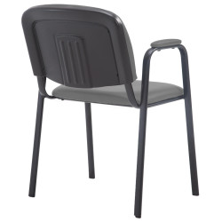 Chaise visiteur Ken PRO en cuir artificiel | gris
