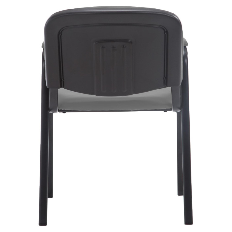 Chaise visiteur Ken PRO en cuir artificiel | gris