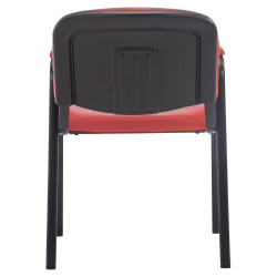 Chaise visiteur Ken PRO en cuir artificiel | rouge
