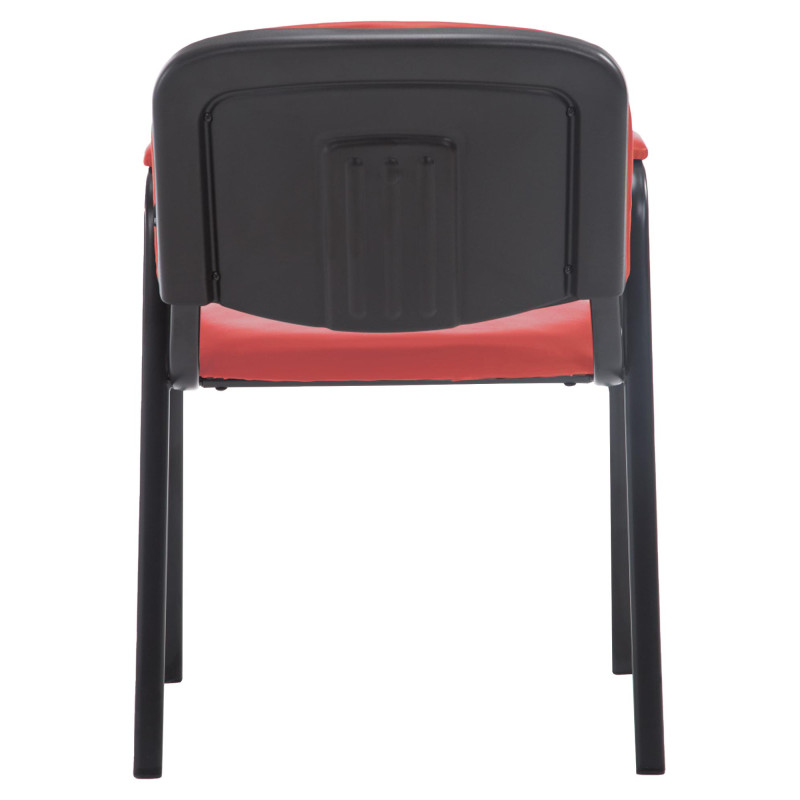 Chaise visiteur Ken PRO en cuir artificiel | rouge