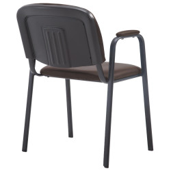 Chaise visiteur Ken PRO en cuir artificiel | brun