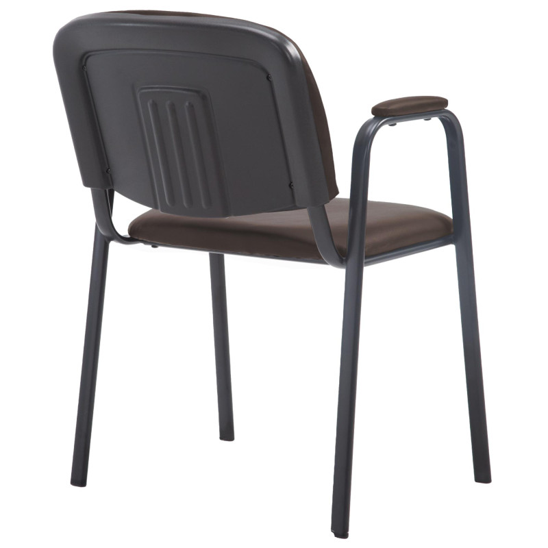 Chaise visiteur Ken PRO en cuir artificiel | brun