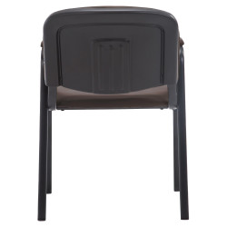 Chaise visiteur Ken PRO en cuir artificiel | brun