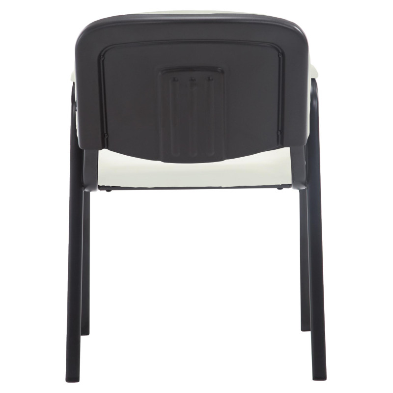 Chaise visiteur Ken PRO en cuir artificiel | crème