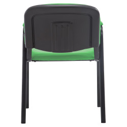 Chaise visiteur Ken PRO en cuir artificiel | vert
