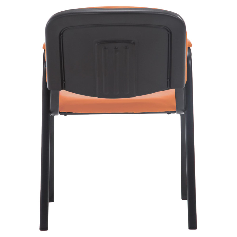 Chaise visiteur Ken PRO en cuir artificiel | orange