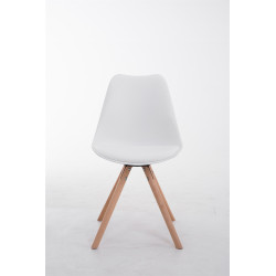 Chaise visiteur Toulouse Natura Ronde | blanc