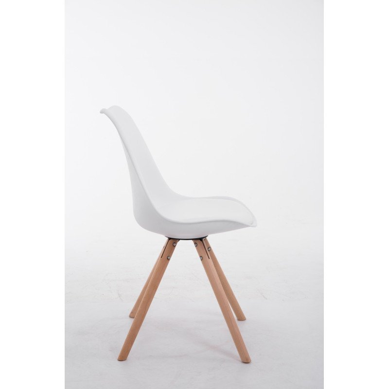 Chaise visiteur Toulouse Natura Ronde | blanc