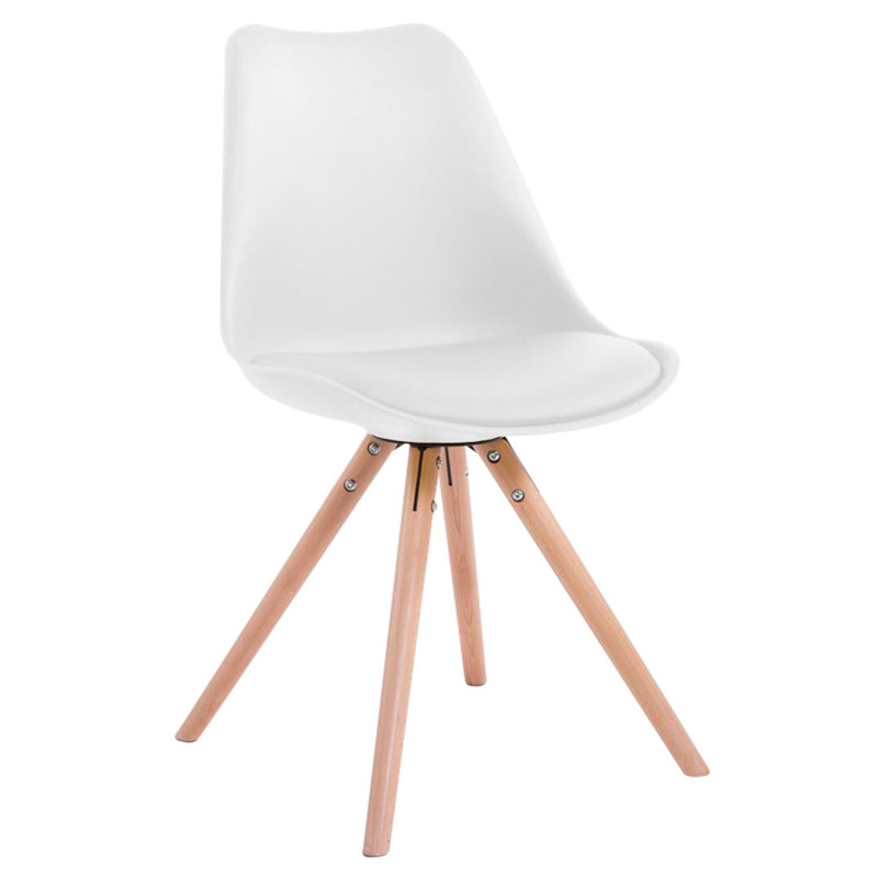 Chaise visiteur Toulouse Natura Ronde | blanc
