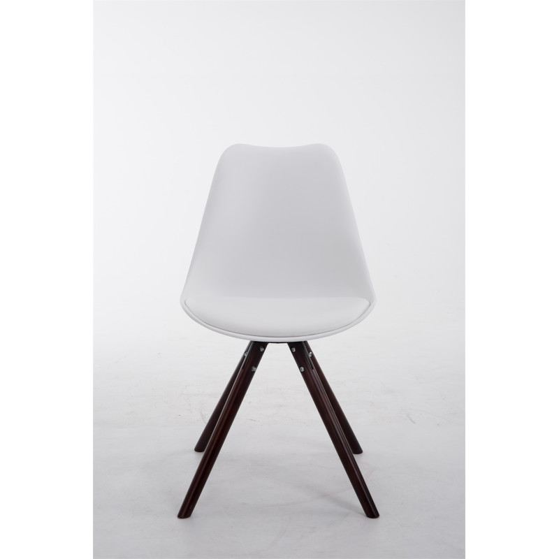 Chaise visiteur Toulouse Cappuccino Ronde | blanc