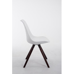 Chaise visiteur Toulouse Cappuccino Ronde | blanc