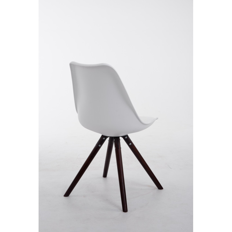 Chaise visiteur Toulouse Cappuccino Ronde | blanc