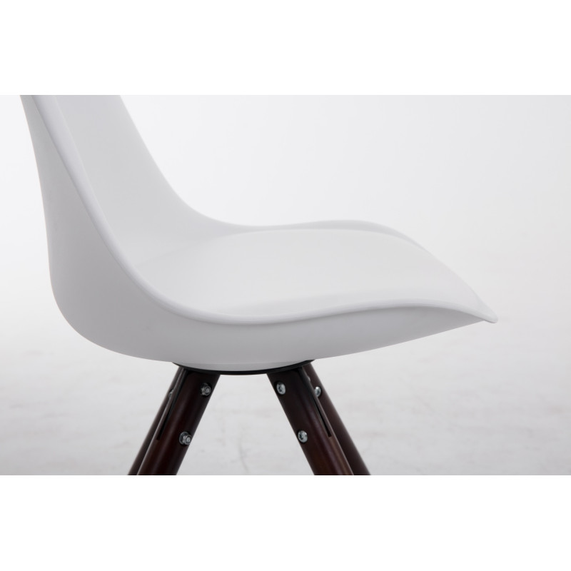 Chaise visiteur Toulouse Cappuccino Ronde | blanc