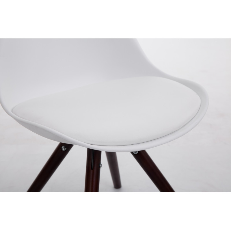 Chaise visiteur Toulouse Cappuccino Ronde | blanc