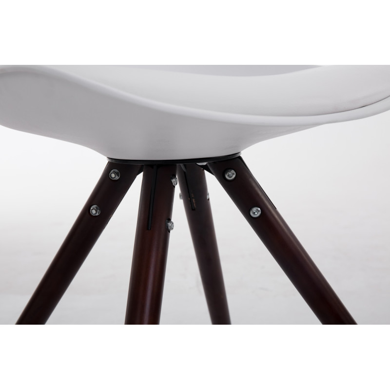 Chaise visiteur Toulouse Cappuccino Ronde | blanc