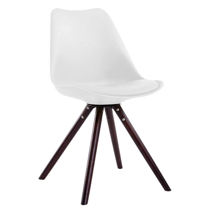 Chaise visiteur Toulouse Cappuccino Ronde | blanc