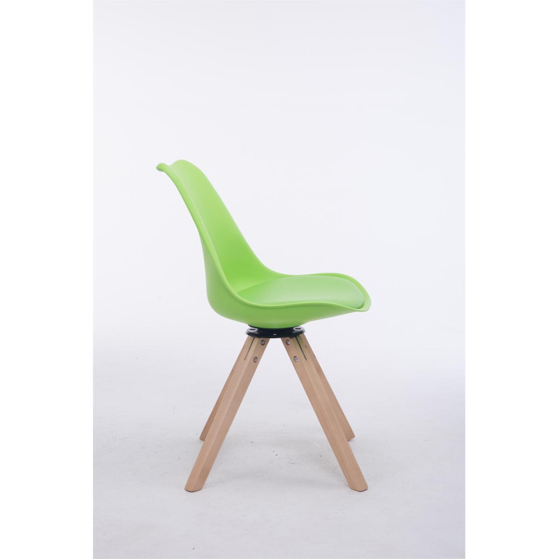 Chaise visiteur Troyes Pivotante Natura Square | vert