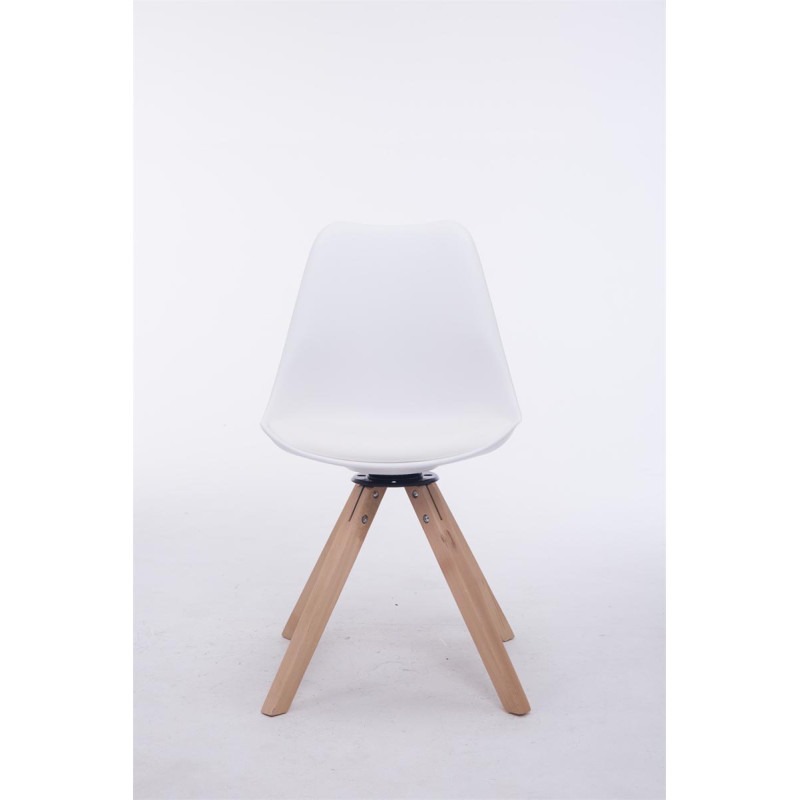Chaise visiteur Troyes Pivotante Natura Square | blanc