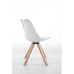 Chaise visiteur Troyes Pivotante Natura Square | blanc