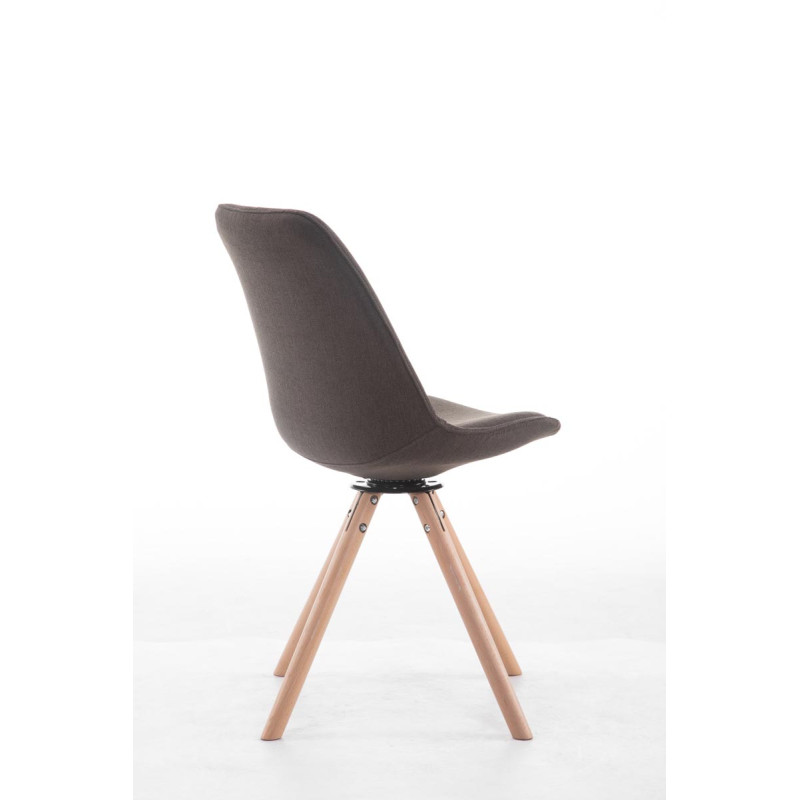 Chaise visiteur Troyes Rotative Natura Tissu Ronde | gris foncé