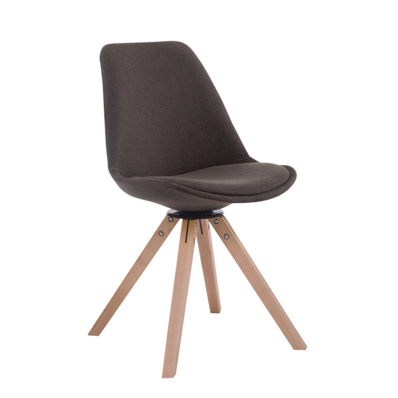 Chaise visiteur Troyes Pivotante en tissu Natura Carrée | gris foncé