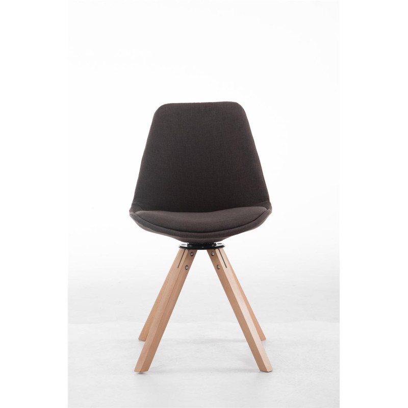 Chaise visiteur Troyes Pivotante en tissu Natura Carrée | gris foncé